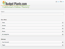 Tablet Screenshot of budgetplants.com